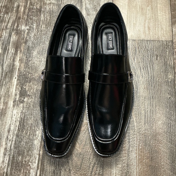 Stacy Adams Sleek Black Slip-On Loafers Size 14 - Picture 1 of 11